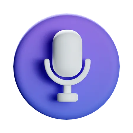 Mikrofon aufnehmen  3D Icon