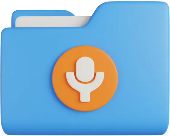 Mikrofonordner  3D Icon