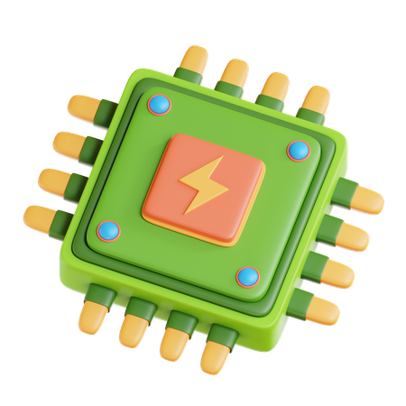 Mikroprozessor  3D Icon