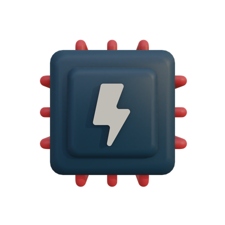 Mikroprozessor  3D Icon