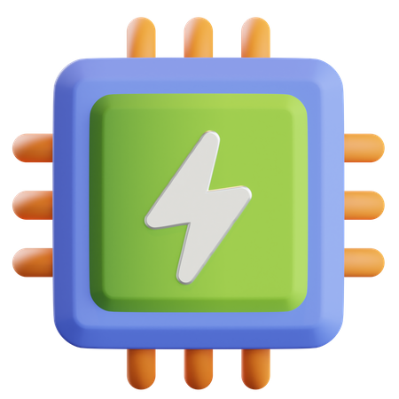 Mikroprozessor  3D Icon