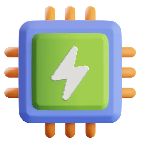 Mikroprozessor  3D Icon