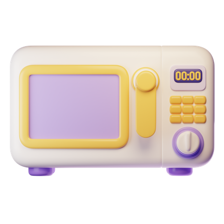 Mikrowelle  3D Icon