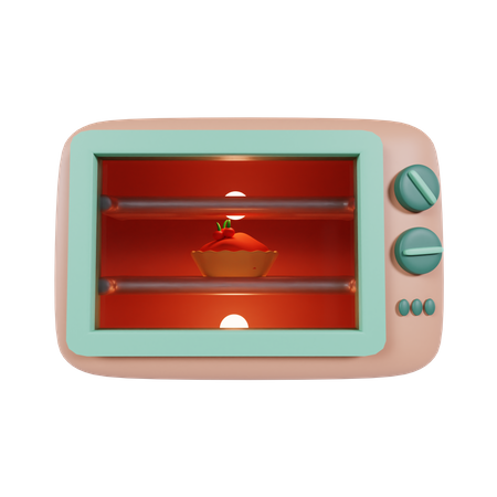 Mikrowelle  3D Icon