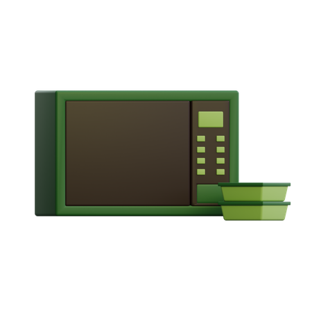 Mikrowelle  3D Icon