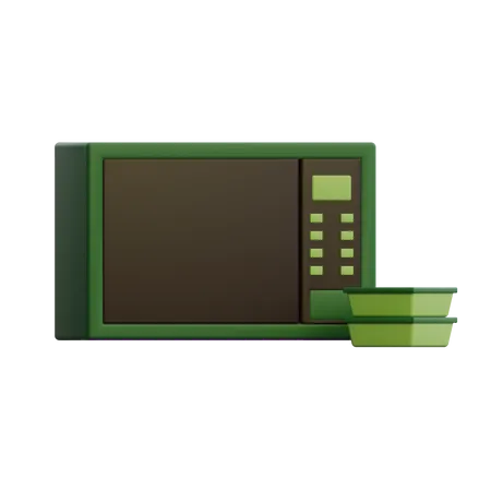 Mikrowelle  3D Icon