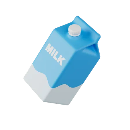 Milch In Einer Papppackung 3D Illustration