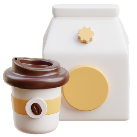 Milchkaffee  3D Icon