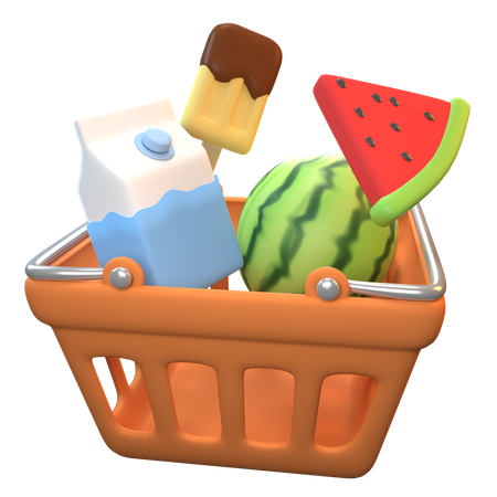 Milch und Wassermelone  3D Icon