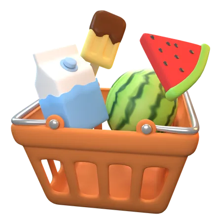 Milch und Wassermelone  3D Icon