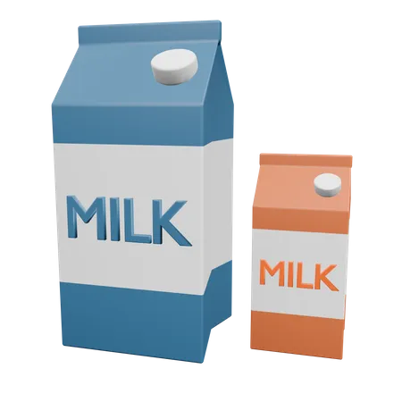 Milchpackung  3D Illustration