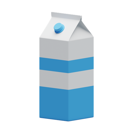 Kiste Milch  3D Illustration