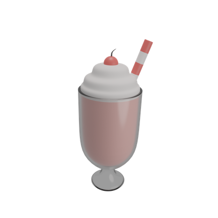 Milchshake  3D Illustration