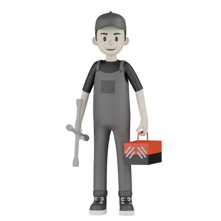 Homme de service  3D Illustration