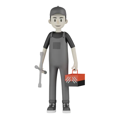 Homme de service  3D Illustration