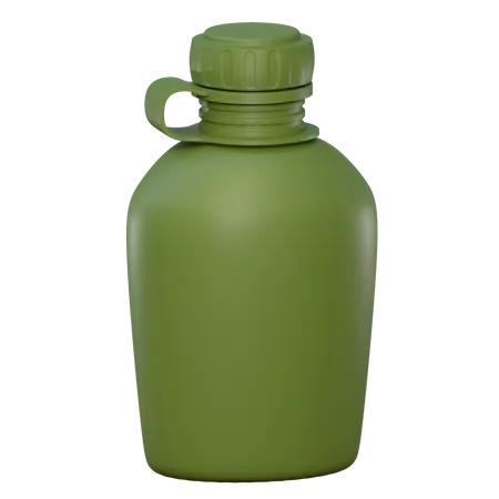 Military Water Bottle 3 D Icon Military Equipment Illustration 3D Icon