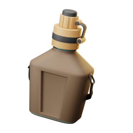 Military Canteen Bottle  3D Icon