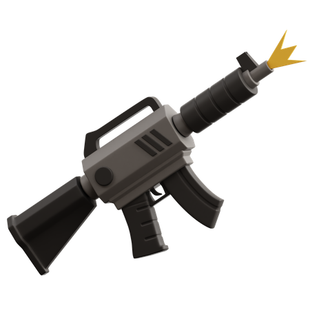 Military Gun Weapon  3D Icon