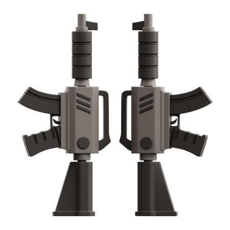 Military Gun Weapons  3D Icon