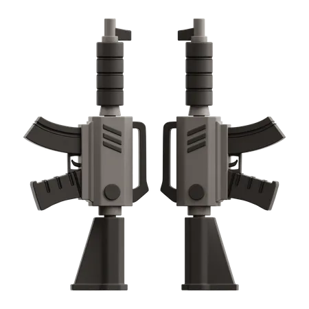 Military Gun Weapons  3D Icon