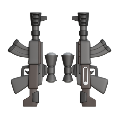 Military Guns Weapons  3D Icon