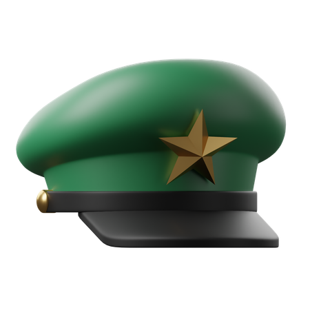 Military Hat  3D Icon