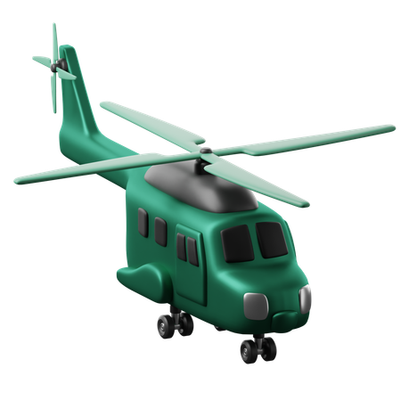 Military Helicopter  3D Icon