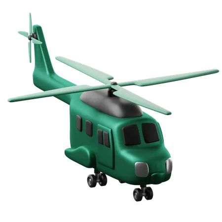 Military Helicopter  3D Icon