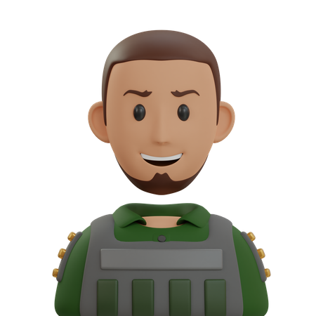 Military Man  3D Icon