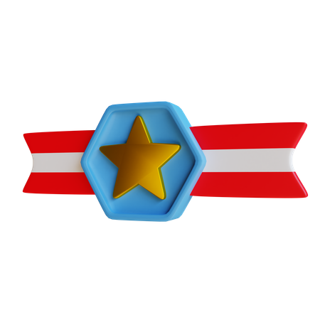 Military Medal  3D Illustration