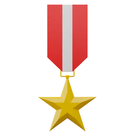 Military Medal 3D Illustration
