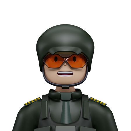 軍人  3D Icon