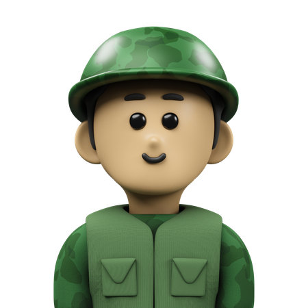 Military Soldier Avatar  3D Icon