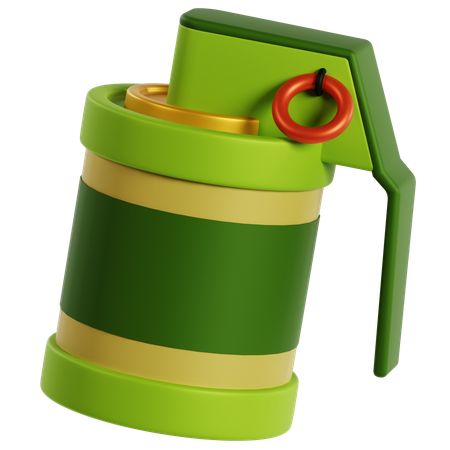 Military Style Smoke Grenade  3D Icon