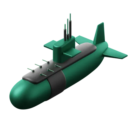 Military Submarine  3D Icon