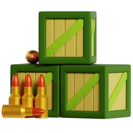 Military Supply Storage  3D Icon