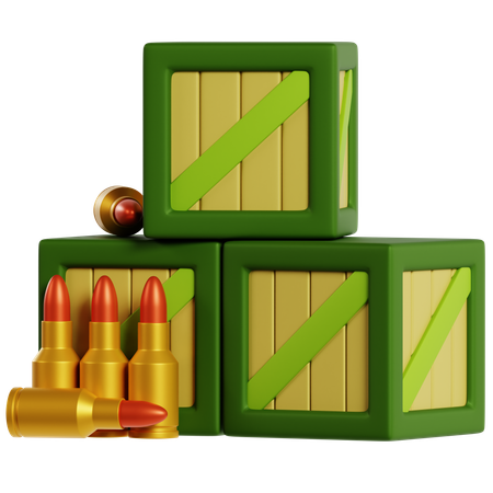 Military Supply Storage  3D Icon