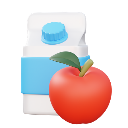Milk and Tomato  3D Icon
