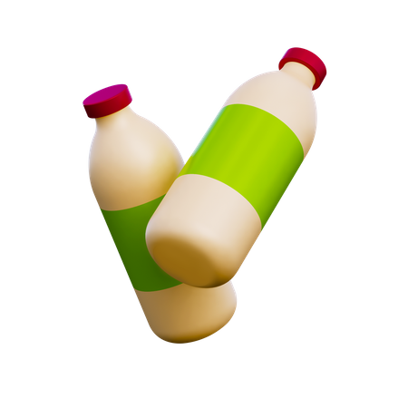 Milk Bottle  3D Illustration