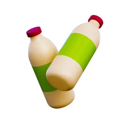 Milk Bottle  3D Illustration