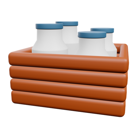 Milk Bottle  3D Illustration