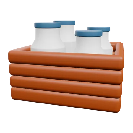 Milk Bottle  3D Illustration