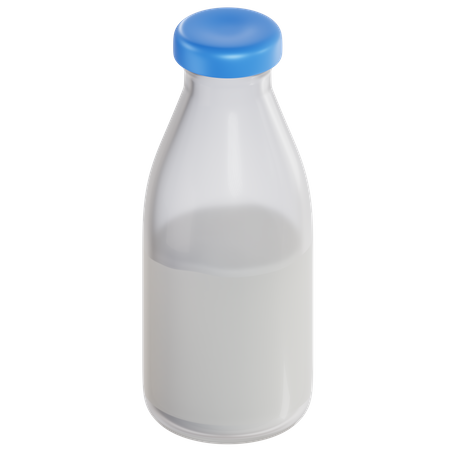 Milk bottle 3D Illustration