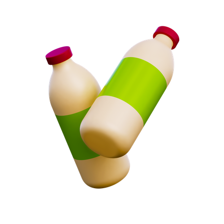 Milk Bottle 3D Illustration