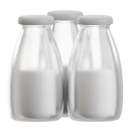 Milk Bottles  3D Icon