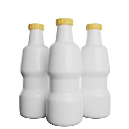 Milk Bottles  3D Icon