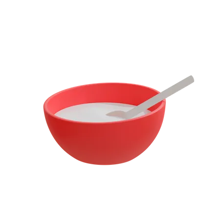 Milk Bowl  3D Illustration