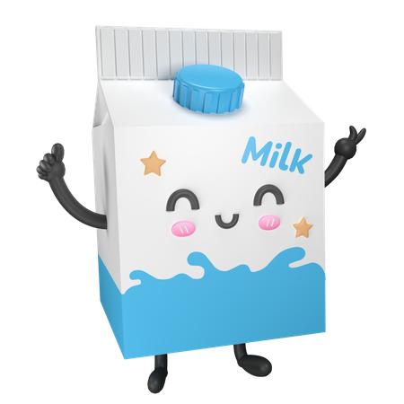 Milk Box  3D Illustration