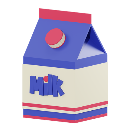 Milk Box 3D Illustration