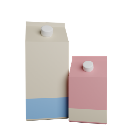 Milk box 3D Illustration